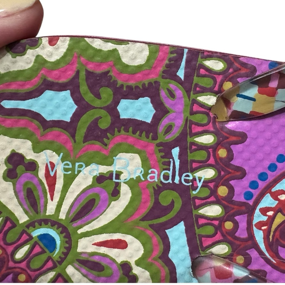 VERA BRADLEY Colorful Flip Flops Size 9/10 -- GORGEOUS POP OF COLOR!!! - Picture 4 of 9